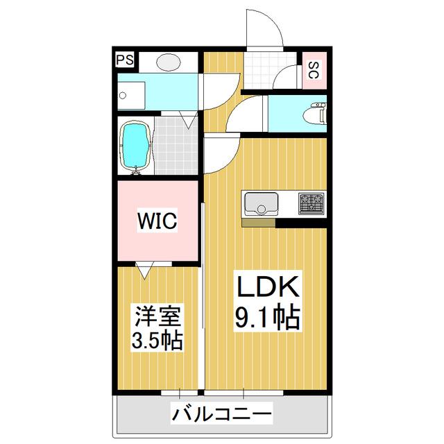 DUCCOVIII(1LDK/3階)の間取り写真