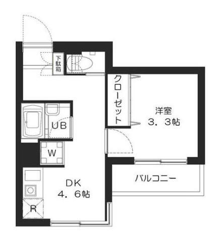 ロイヤルパレス給田3丁目(1DK/6階)の間取り写真