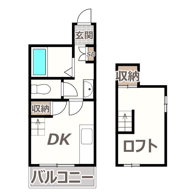 プラザアビコ(1DK/5階)の間取り写真