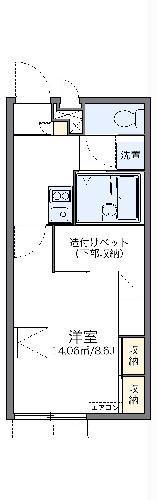 レオパレスメゾン福崎(1K/2階)の間取り写真