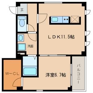 グランレーヴ金山(1LDK/4階)の間取り写真