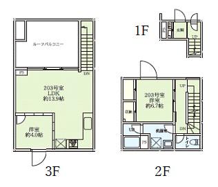MSH柿の木坂(3LDK/2階)の間取り写真