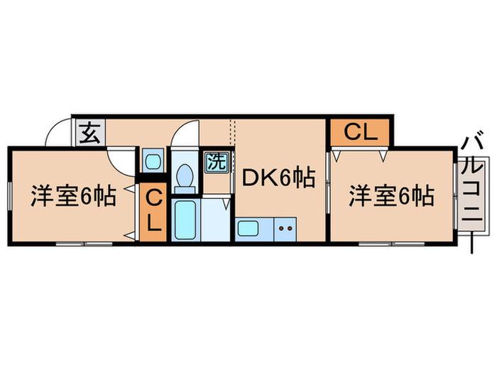 イル・パラッツオ(2DK/3階)の間取り写真