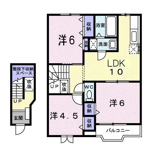 サニ-ハウスI(3LDK/2階)の間取り写真