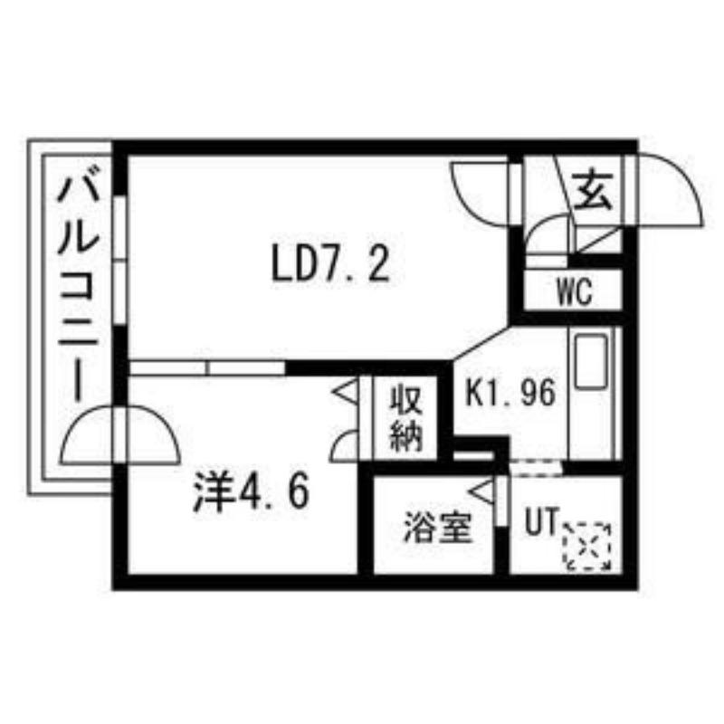TM PARK RESIDENCE INNティーエムパークレジデンス(1LDK/2階)の間取り写真