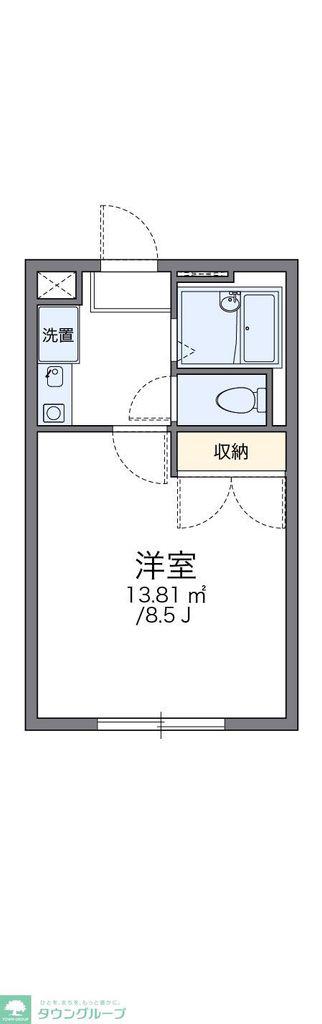 レオパレスレストI(1K/1階)の間取り写真