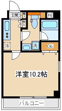 ホワイトステージ(1K/3階)の間取り写真
