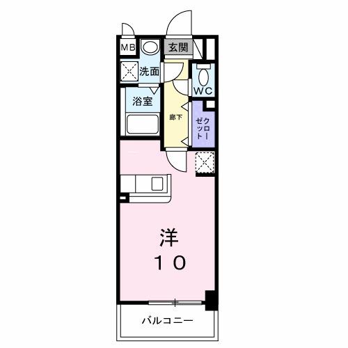 サンスタームーンモナ(ワンルーム/6階)の間取り写真