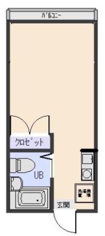 ニューキャッスル(ワンルーム/1階)の間取り写真