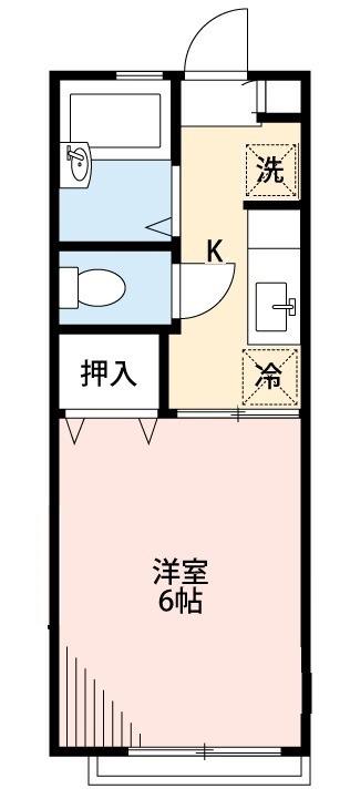 グランドール東(1K/1階)の間取り写真