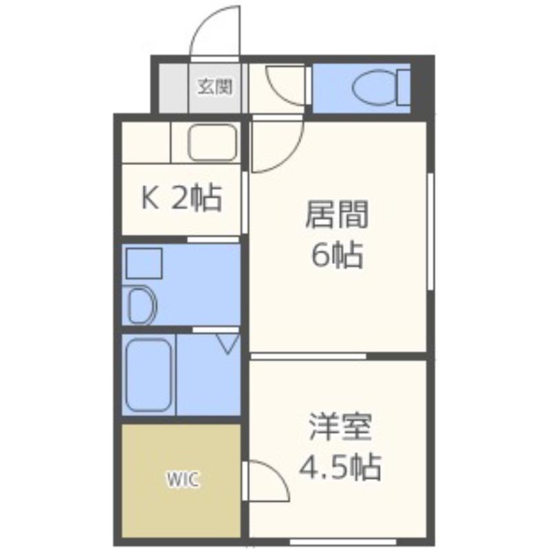 ライズ白石II(1LDK/2階)の間取り写真