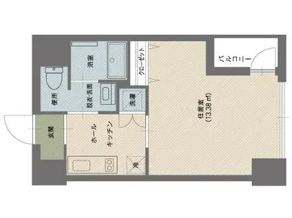 モナトリエ小倉平和通(1K/5階)の間取り写真