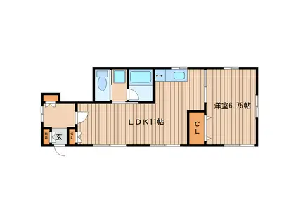 コーポサトウ(1LDK/1階)の間取り写真