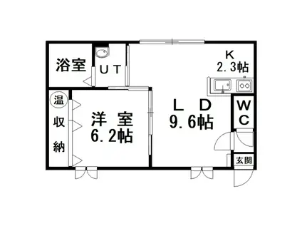 レジェンドII(1LDK/1階)の間取り写真