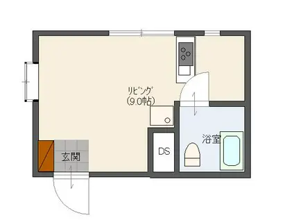 アパートメント丸山(1DK/1階)の間取り写真