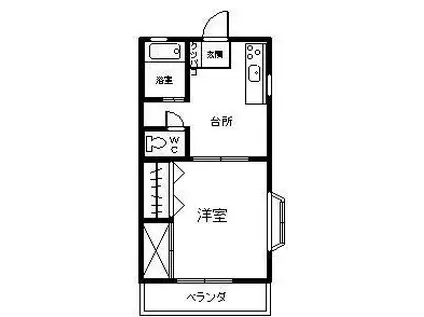 長浜リコーハイツ(1K/2階)の間取り写真