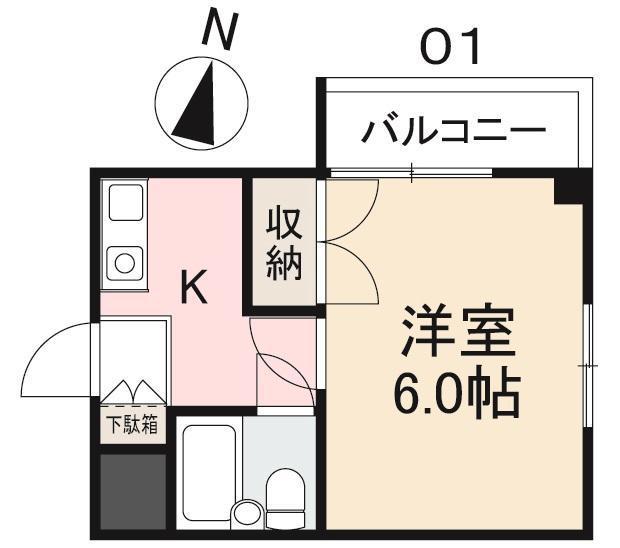 ハイツアニマート(1K/2階)の間取り写真