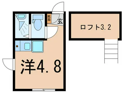 アヴァンティ片倉(ワンルーム/2階)の間取り写真