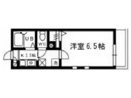リカーズハウス川崎大師(1K/3階)の間取り写真