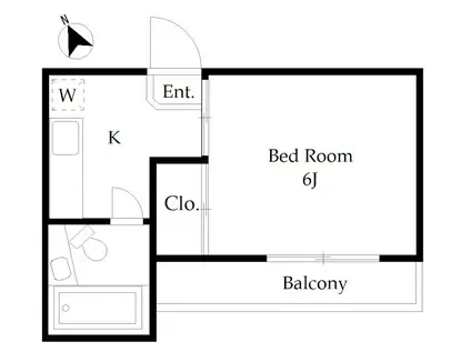 ゴールデンハイツ羽沢(1K/3階)の間取り写真