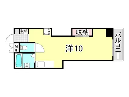 サイコート兵庫(ワンルーム/5階)の間取り写真