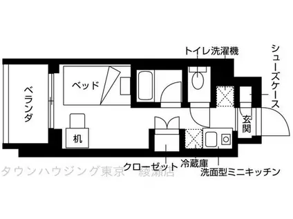 ルフォンエチュード亀有(ワンルーム/4階)の間取り写真