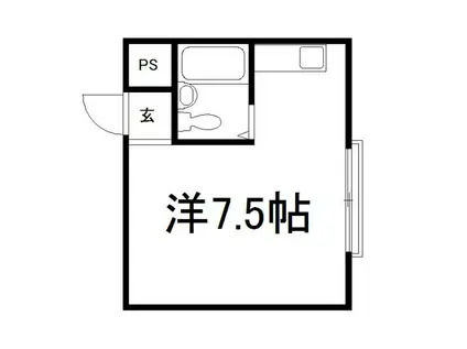 DEFT深草(ワンルーム/1階)の間取り写真