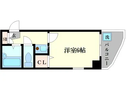 大国町青山ビル(1K/7階)の間取り写真