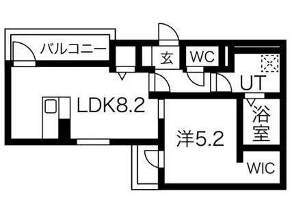 G FLAT 太閤(1LDK/3階)の間取り写真