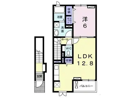 リヴィエ(1LDK/2階)の間取り写真