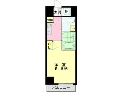  ザ・レジデンス横浜青木橋(1K/4階)の間取り写真