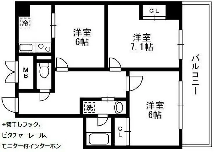 アルペジオ生田 2階階 間取り