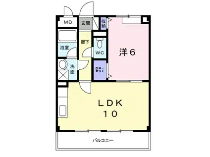 マーベラス(1LDK/2階)の間取り写真