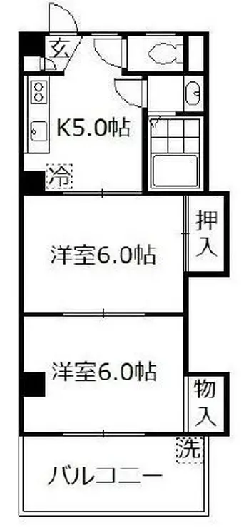シュロス吉川 2階階 間取り