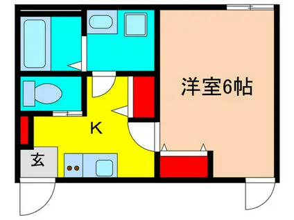 フォルターナ王子(1K/3階)の間取り写真