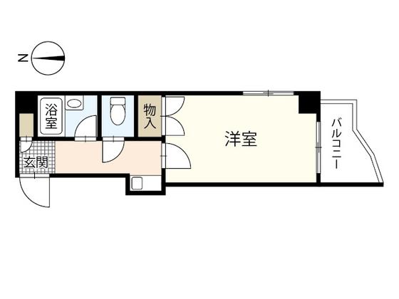 パークリッジMN(1K/5階)の間取り写真