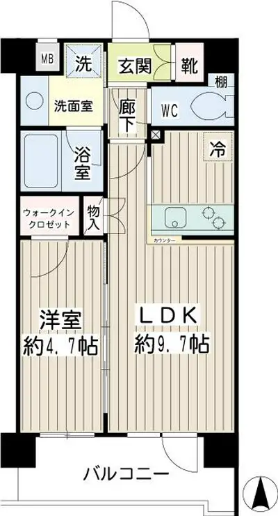 エクセル武蔵小杉 2階階 間取り
