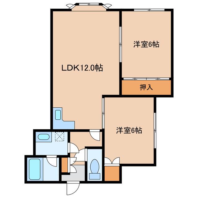 コートノーブル(2LDK/1階)の間取り写真