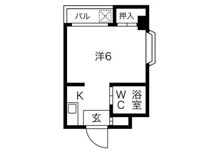 SBS92(1K/4階)の間取り写真