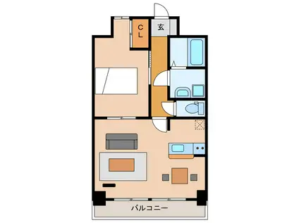 グランドガーデンカサブランカ(1LDK/5階)の間取り写真