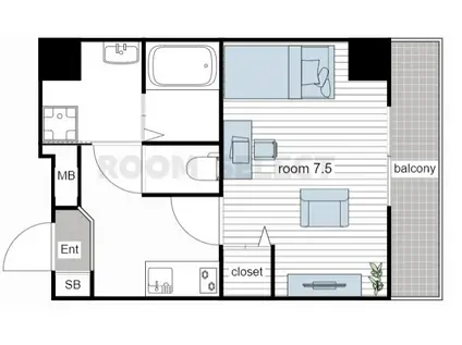 CORTES(1K/3階)の間取り写真
