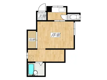 関アパート(1K/1階)の間取り写真