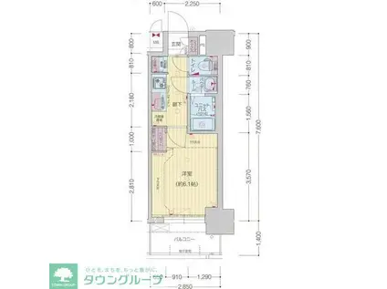 プレサンス太閤通駅前デュプル(1K/11階)の間取り写真