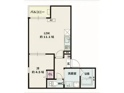 JACK AICHII(1LDK/3階)の間取り写真