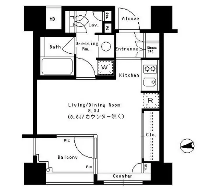 パークアクシス神楽坂ステージ 7階階 間取り