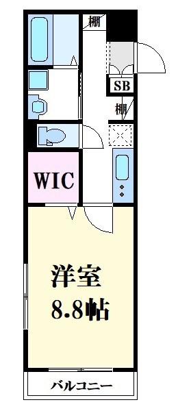 MISTRAL千代田町(1K/1階)の間取り写真