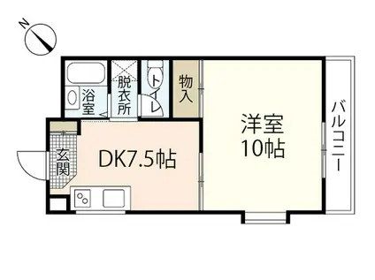 ラ・フィレンツェII(1DK/3階)の間取り写真