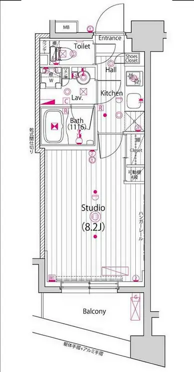 グランド・ガーラ横浜新子安 8階階 間取り