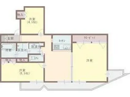 メゾン富士才(3LDK/1階)の間取り写真