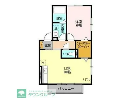 アズーリ(1LDK/1階)の間取り写真